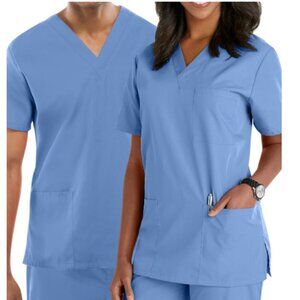 Cherokee Workwear Unisex 3-Pocket V-Neck Scrub Top 4876 Ciel
